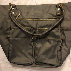 Olivia + Joy Nylon Gray Bag